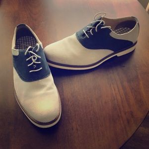 Chaps Blue and White Suede shoes